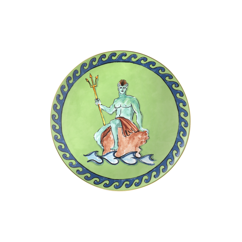 Centrotavola e segnaposto moss green Il Viaggio Di Nettuno Ginori 1735
