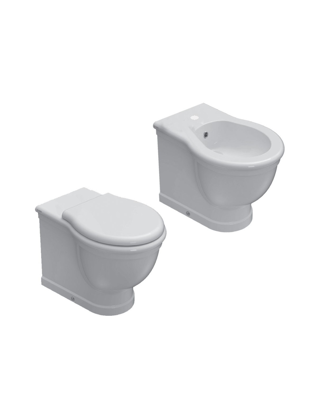Ceramica Globo - Paestum Wc + bidet + coprivaso chiusura soft close