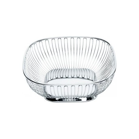 Cestino Alessi quadrato a filo in acciaio