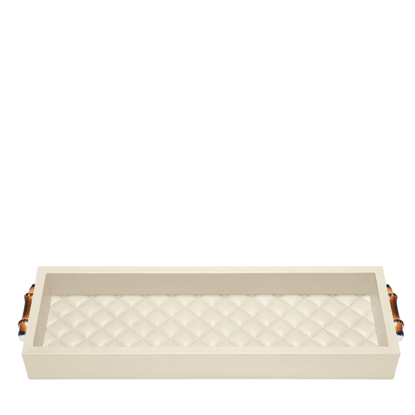 Vassoio rettangolare lungo bianco Frida Diamonds