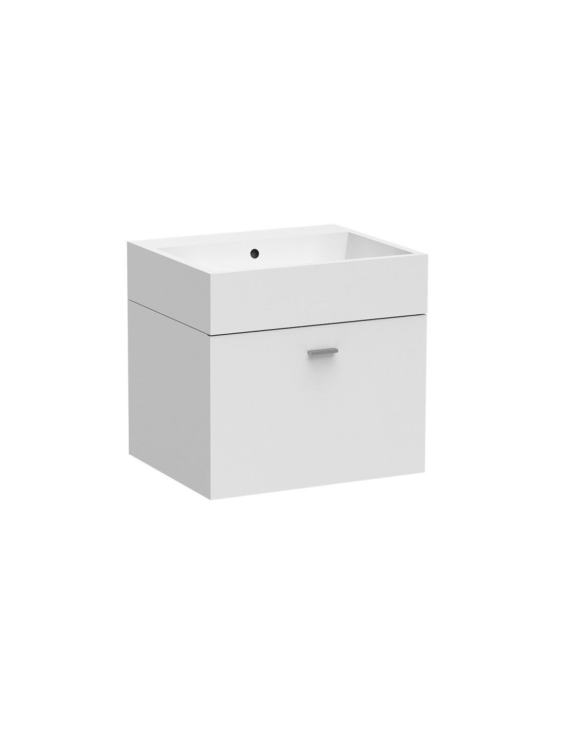 Colavene - Lavabo in ceramica Volant su mobile sospeso un cassetto 60X50