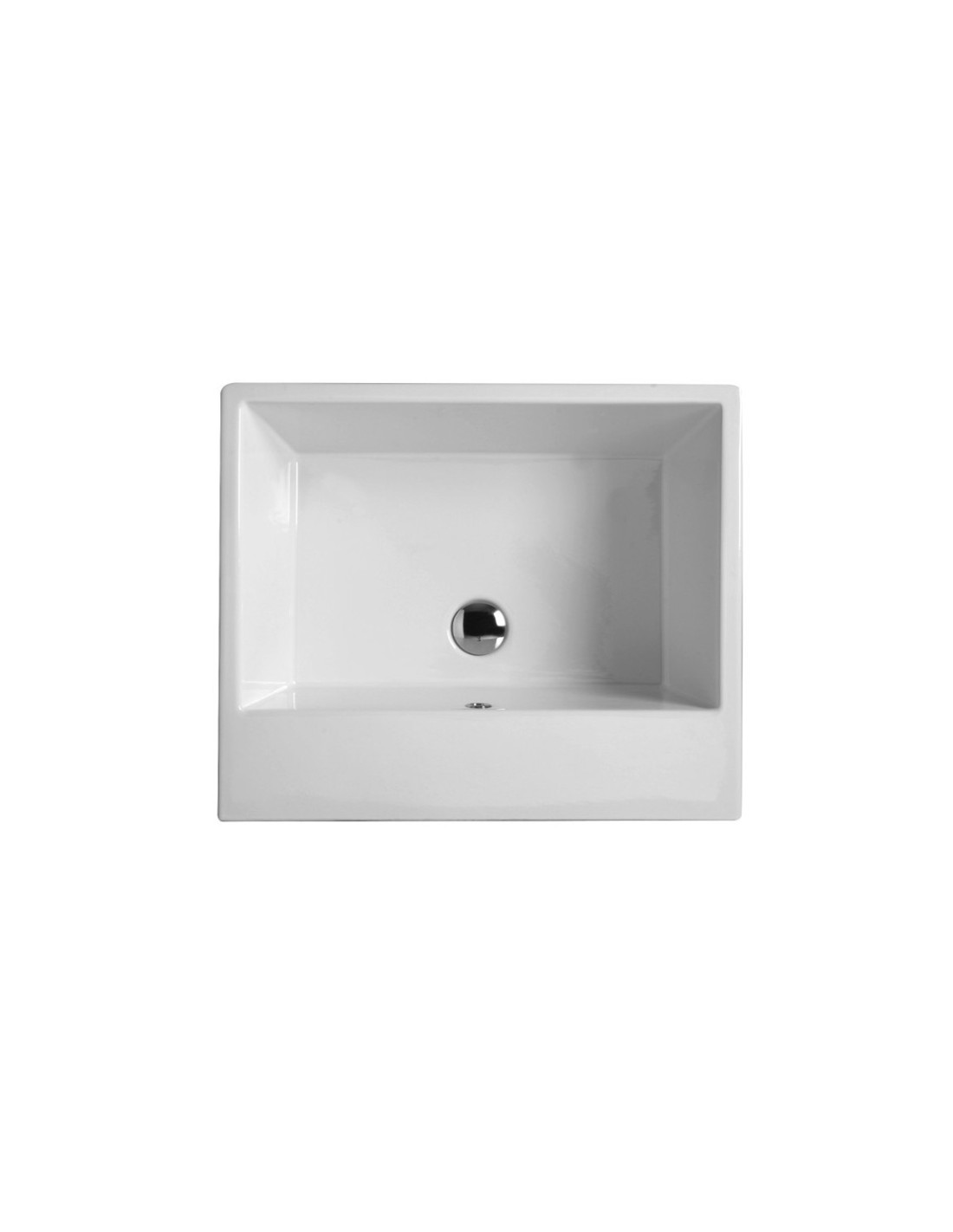 Colavene - Lavabo in ceramica Volant su mobile sospeso un cassetto 75X50