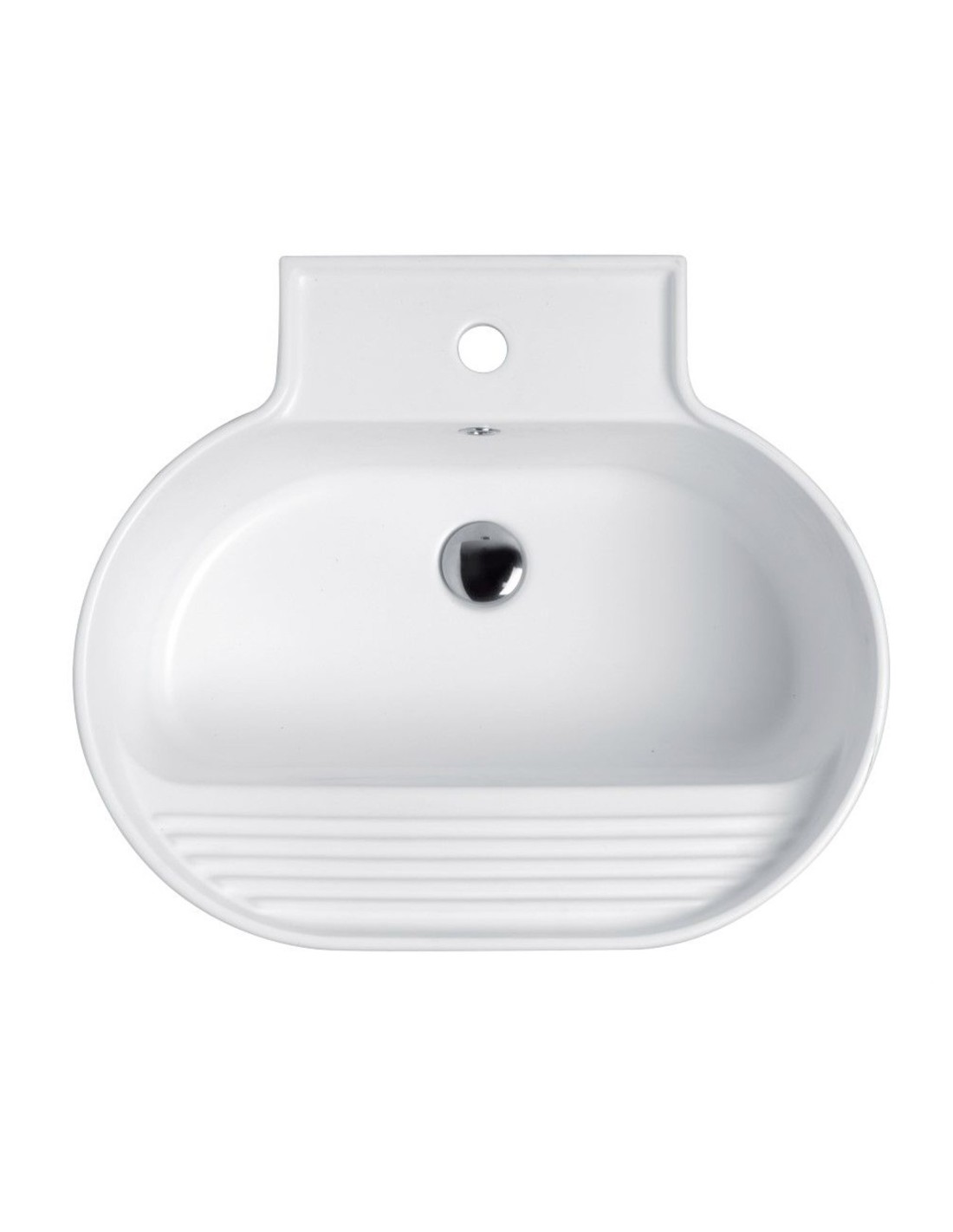 Colavene - Lavabo Tino in ceramica Bianco Opaco 60X50 h30 Senza FORO - LATN605T