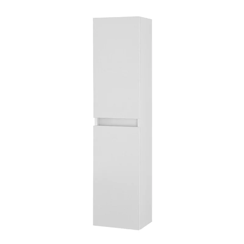 Colonna bagno sospesa 125 rovere bianco con ante reversibili Nadia