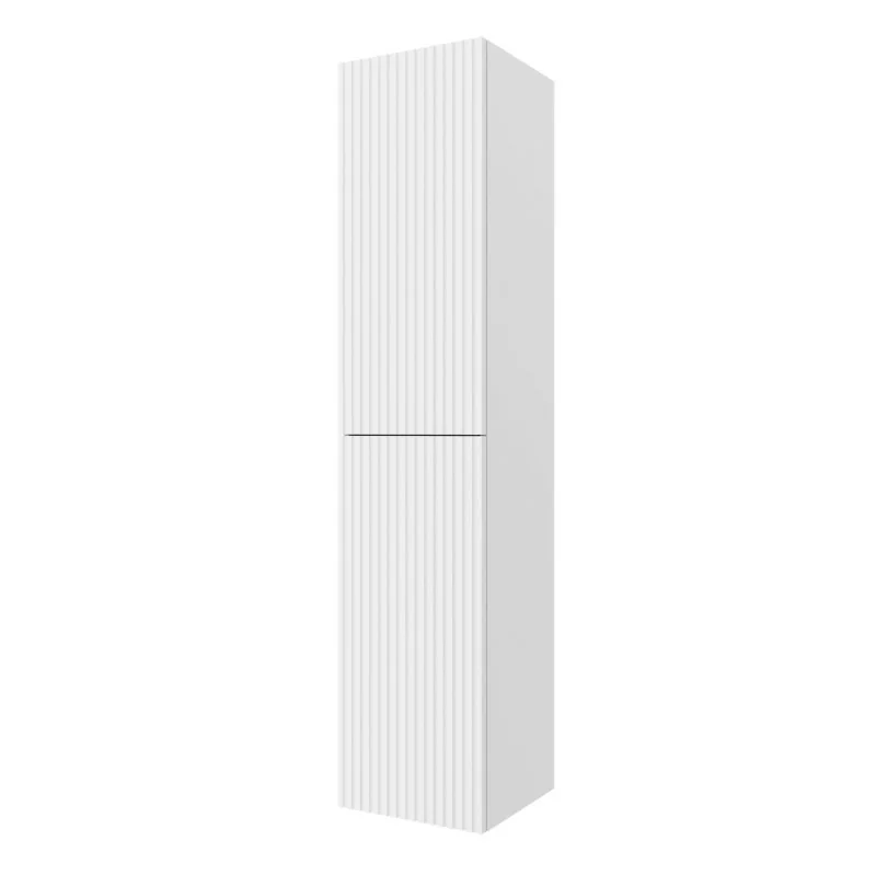 Colonna bagno sospesa 160cm in bianco opaco a 2 ante Nara