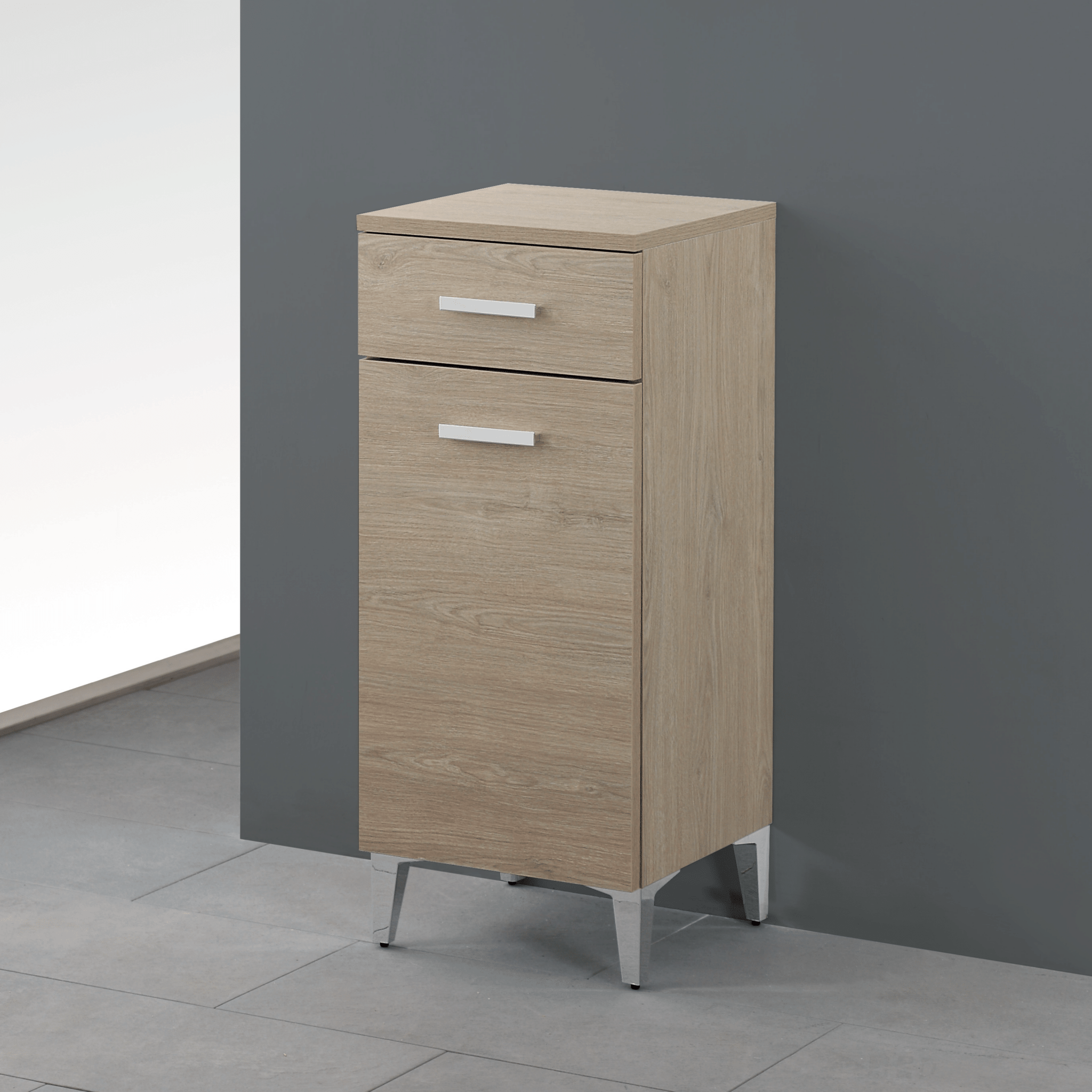 Base Multiuso a Terra 83,5 Cm Un'Anta Un Cassetto Feridras "Stella" Rovere Dolomite