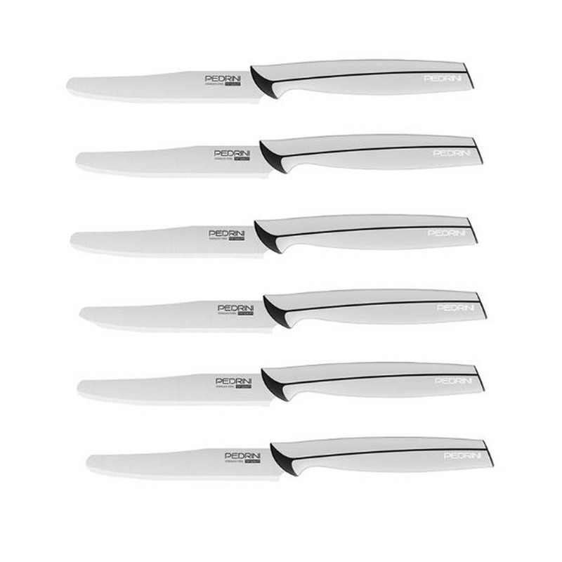 COLTELLI DA TAVOLA GRIGI SET 6 PZ - LINEA MASTER PEDRINI0