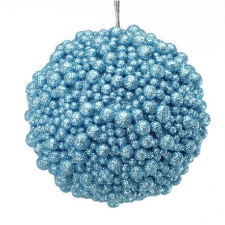 Addobbi Natalizi Sfera light blue Arte Sempreverde, Conefzione 4 pezzi