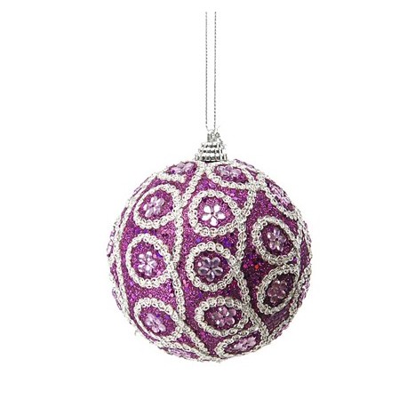 Addobbi Natalizi Sfera Mosaico, Confezione 4 pezzi