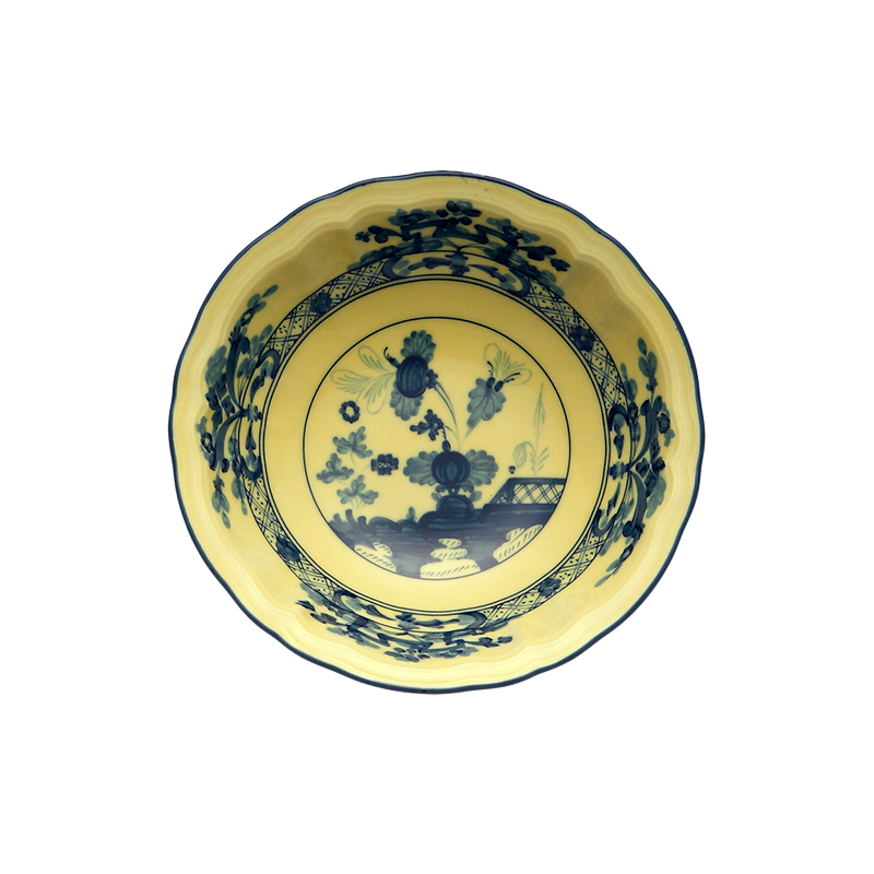Coppetta macedonia Ginori 1735 Oriente Italiano Citrino cm 15