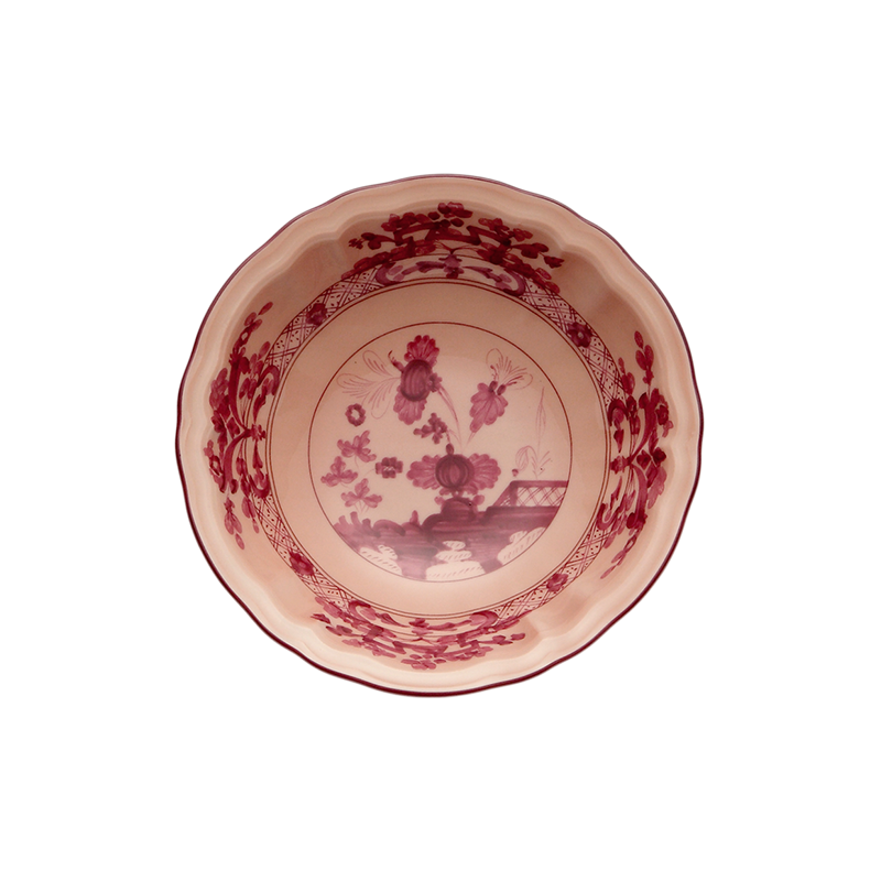 Coppetta macedonia Ginori 1735 Oriente Italiano Vermiglio cm 15