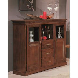 CREDENZONE VETRINA SOGGIORNO CREDENZA CRISTALLIERALEGNO PRODOTTO VENETO