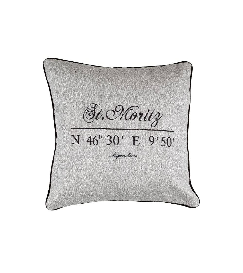 Cuscino Bouclé Grigio Perla