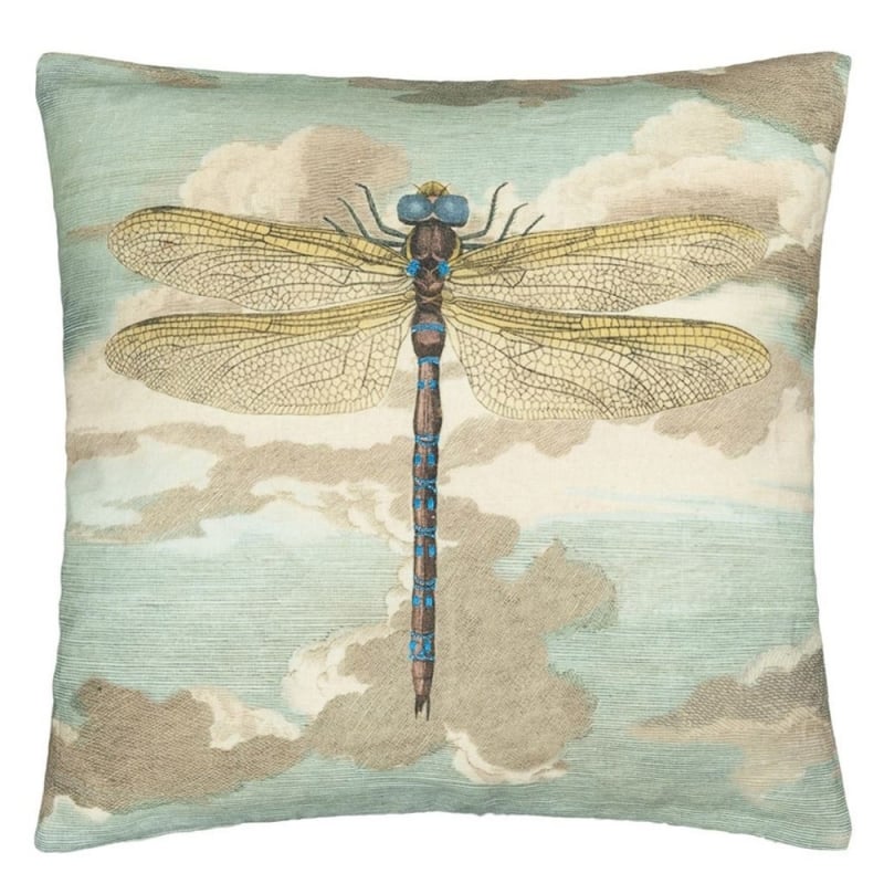 Cuscino Dragonfly Over Unghieds Sky Blue  John Derian