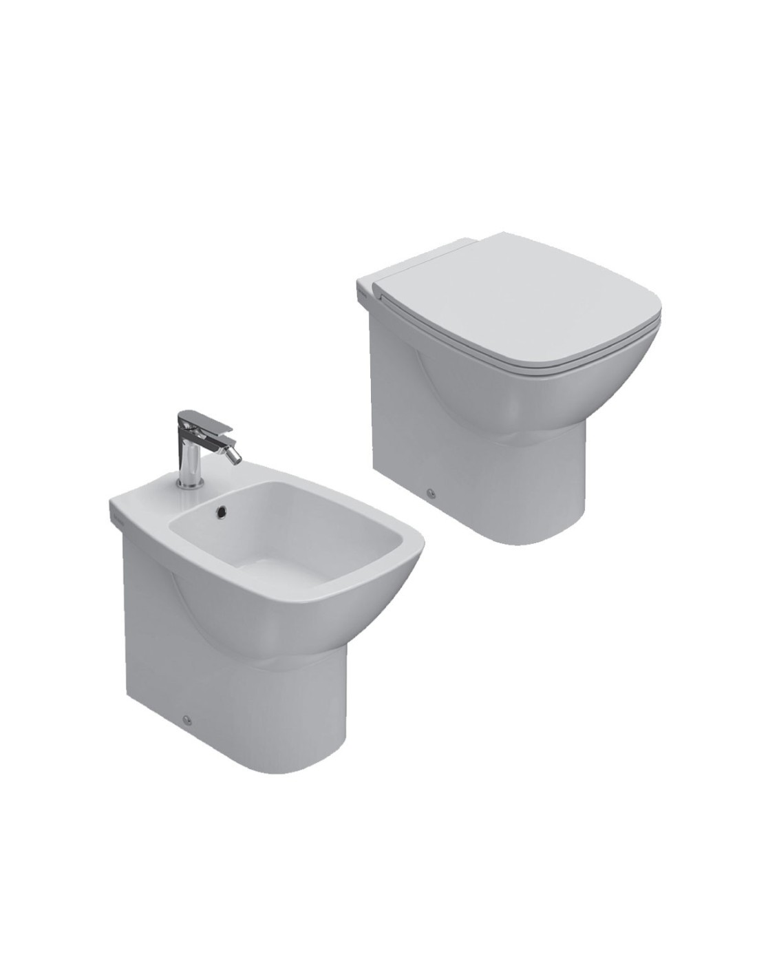 Daily - Ceramica Globo Wc + bidet + coprivaso filoparete