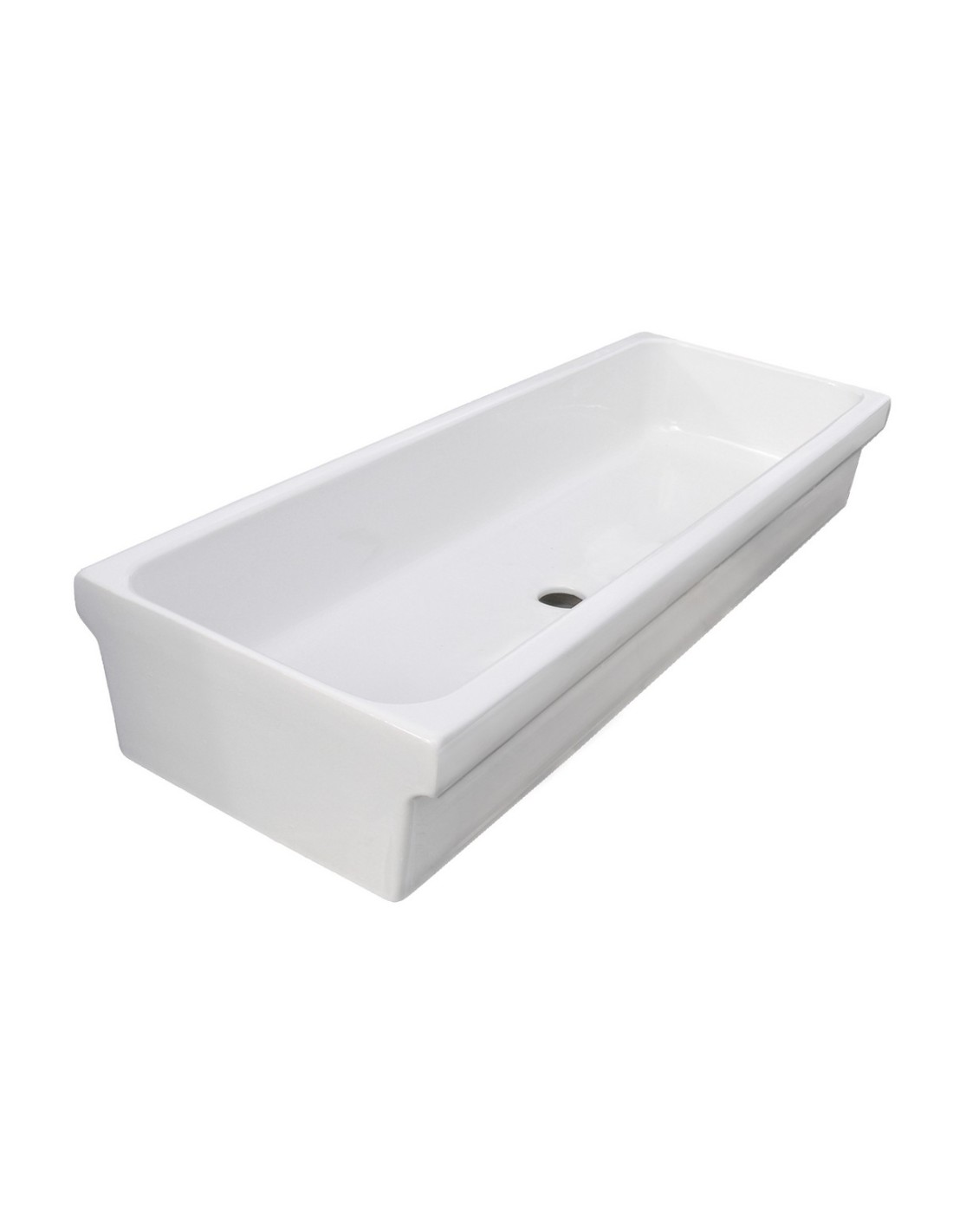 Lavabo Linpha in ceramica a canale h20 cm - 185-LA10
