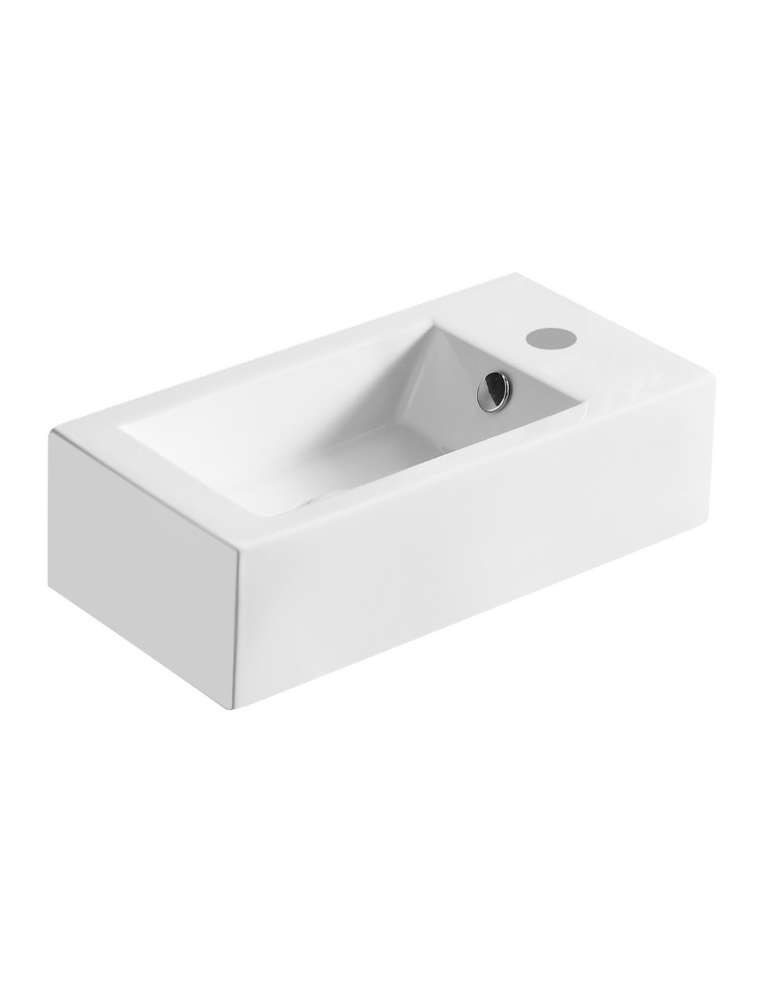 Lavabo Linpha in ceramica d'appoggio 50x25.5 - 185-LA47