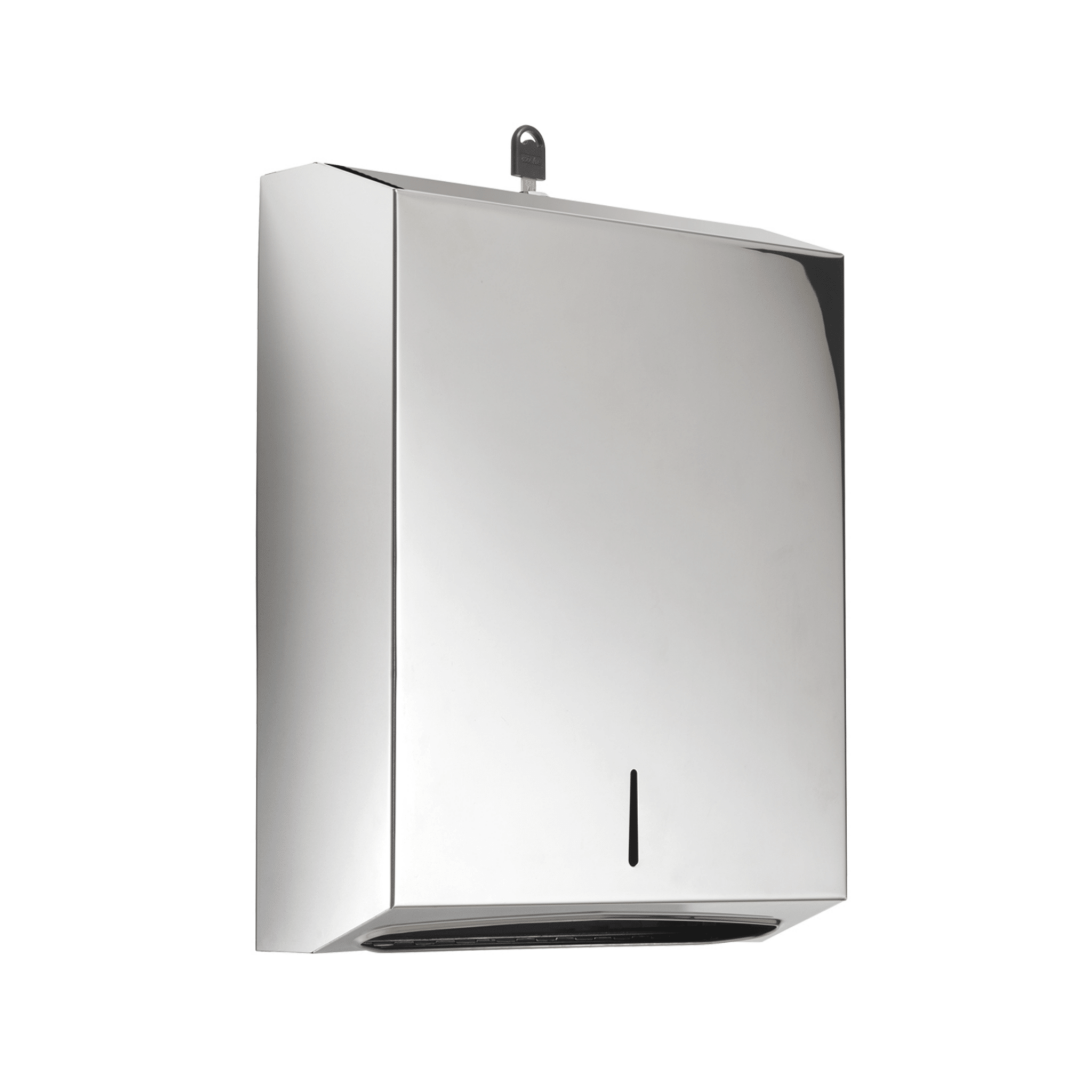 Distributore Di Salviette Di Carta Con Serratura Di Sicurezza Gedy "Elite" Cromo Lucido