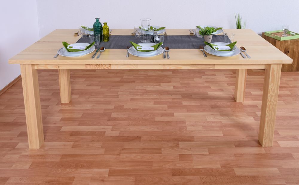 Tavolo "Junco" 241B, pino massiccio, naturale (rettangolare) - 80 x 200 cm (l x p)