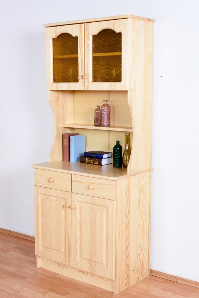 Vetrinetta "Junco" 45, pino massello, naturale - 195 x 84 x 48 cm (h x l x p)