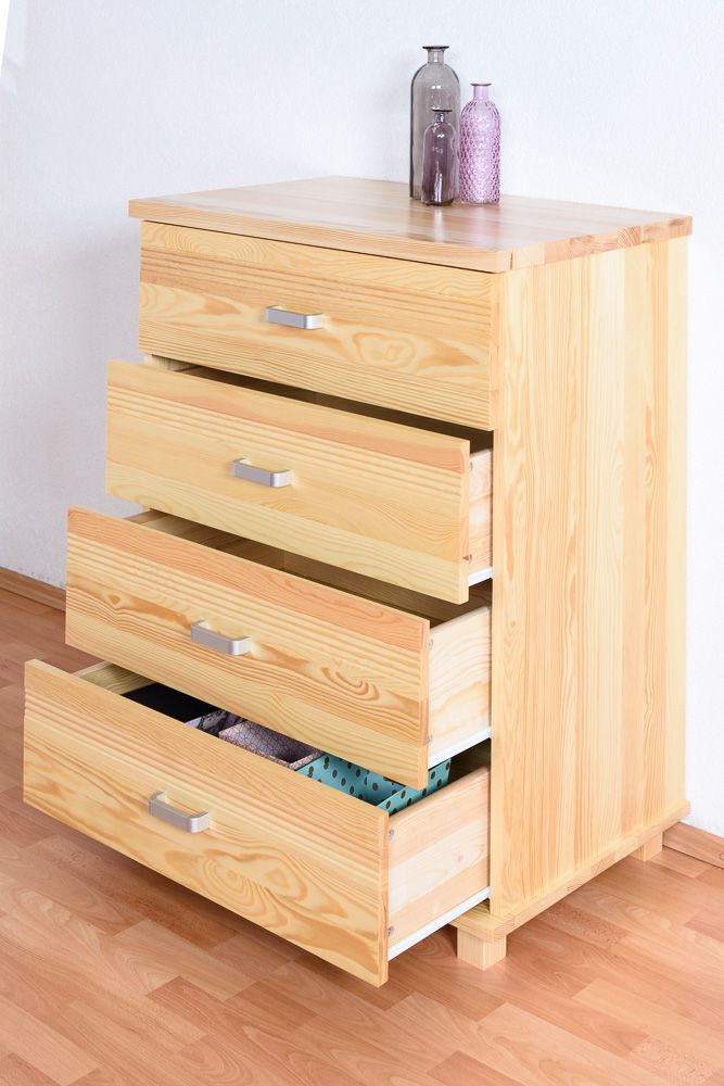 Cassettiera in pino massello naturale "Columba 06" - 101,50 x 80 x 50 cm (h x l x p)