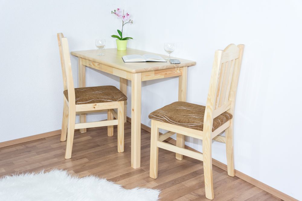 Tavolo in pino massello naturale "Junco 227B" - 60 x 100 cm