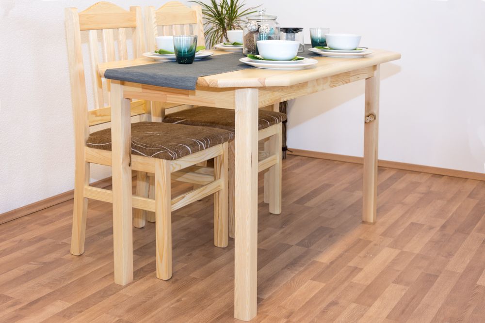 Tavolo in pino massello naturale "Junco 229B" - 75 x 130 cm