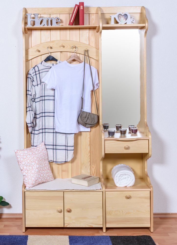 Appendiabiti "29" L, pino massiccio, naturale - 200 x 114 x 37 cm (h x l x p)