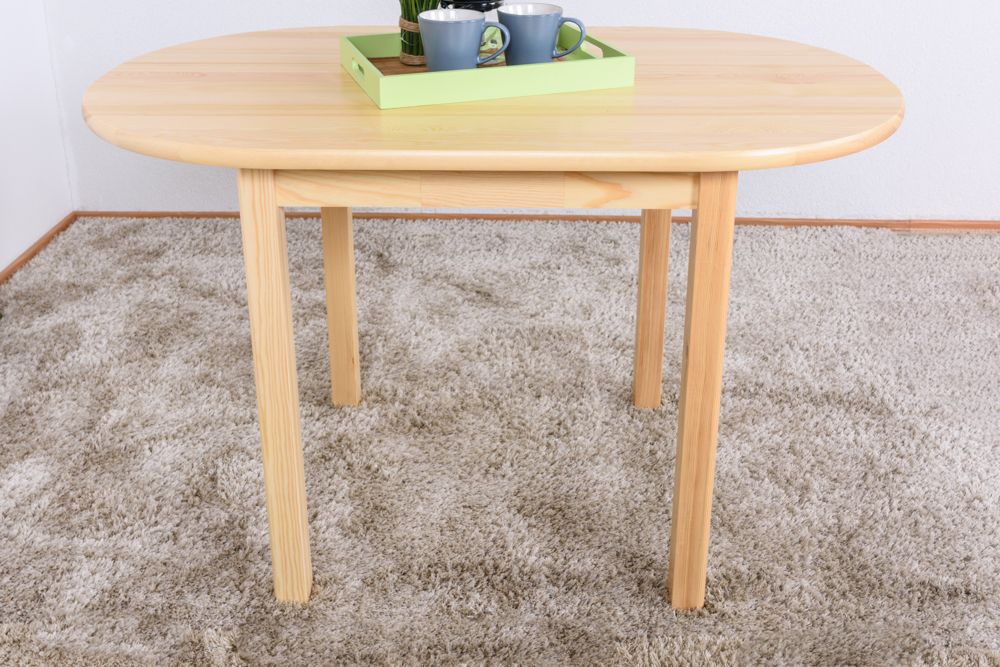 Tavolo ovale in pino massello naturale "Junco 231A" - 120 x 75 cm