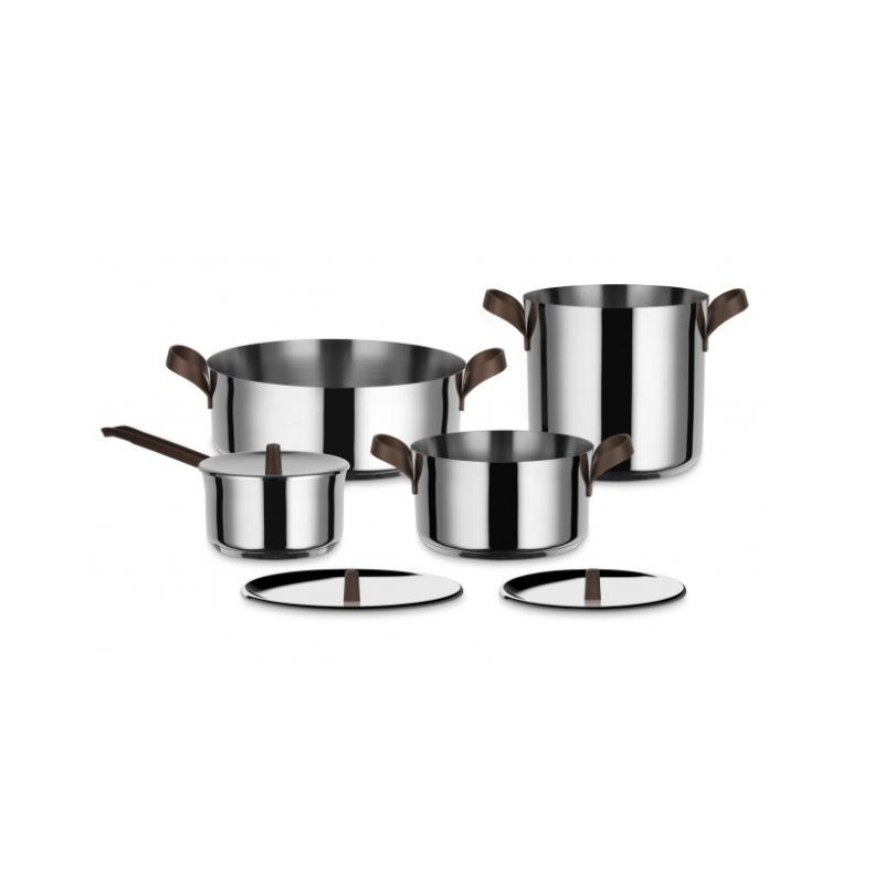 EDO SET DI PENTOLE DA 7 PEZZI IN ACCIAIO INOX ALESSI