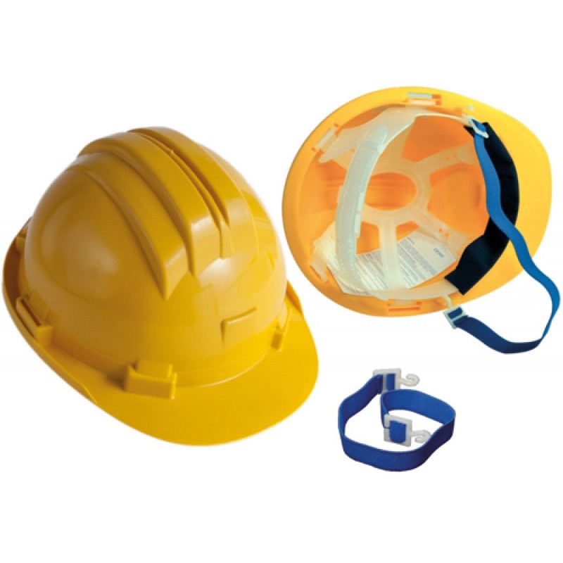 ELMETTO PROTETTIVO IN ABS GIALLO CON MANOPOLA REGOLAZIONE