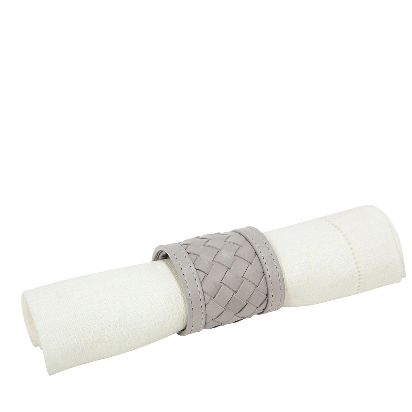 Set di 4 portatovaglioli Nino intrecciati a mano