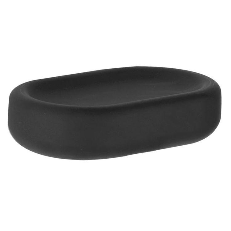 Porta sapone d'appoggio nero GRES Goccia Gessi