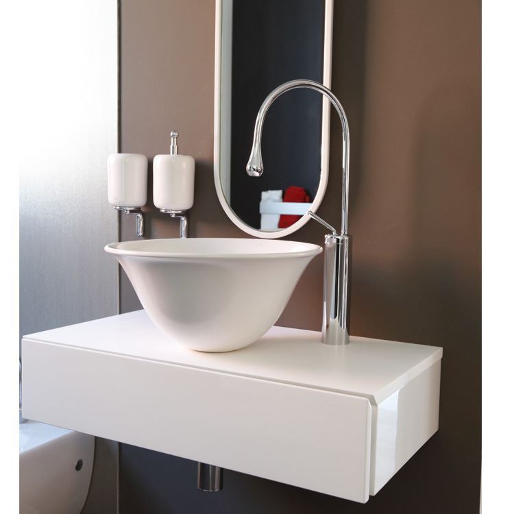 Lavabo da appoggio bianco Ø400 mm Goccia Gessi