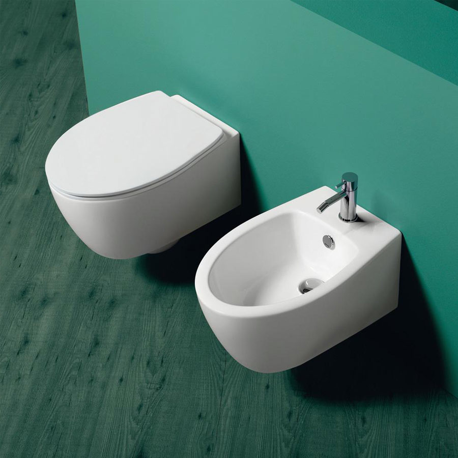 WC e Bidet sospeso Simas LFT Spazio