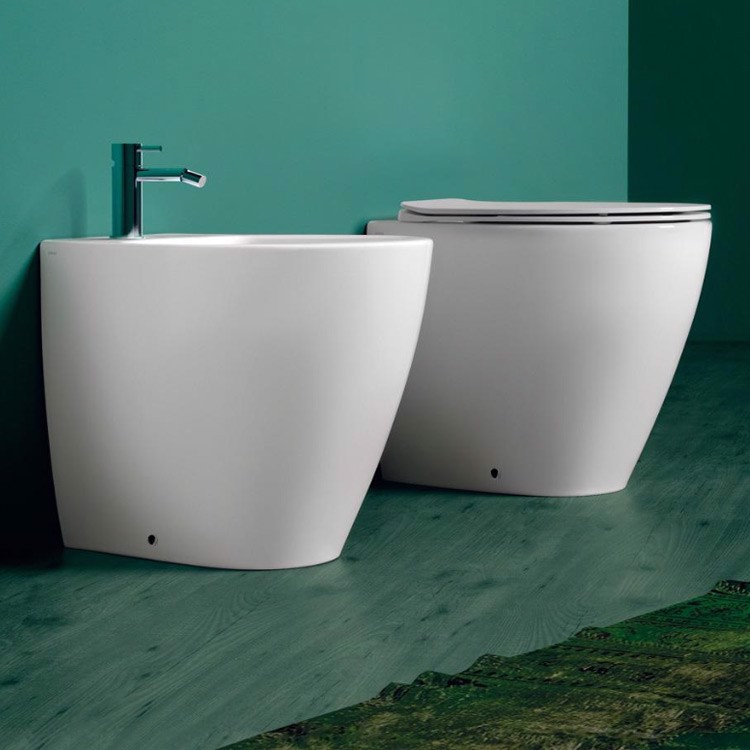 WC e bidet a terra LFT Spazio Simas