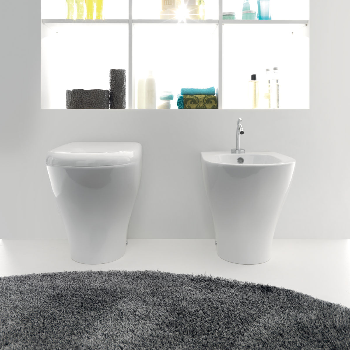 Wc e bidet a terra Aquatech Kerasan