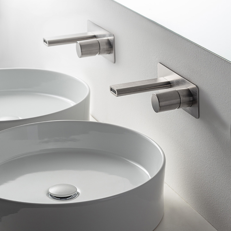 Miscelatore lavabo ad incasso con piastra Nanotech Treemme
