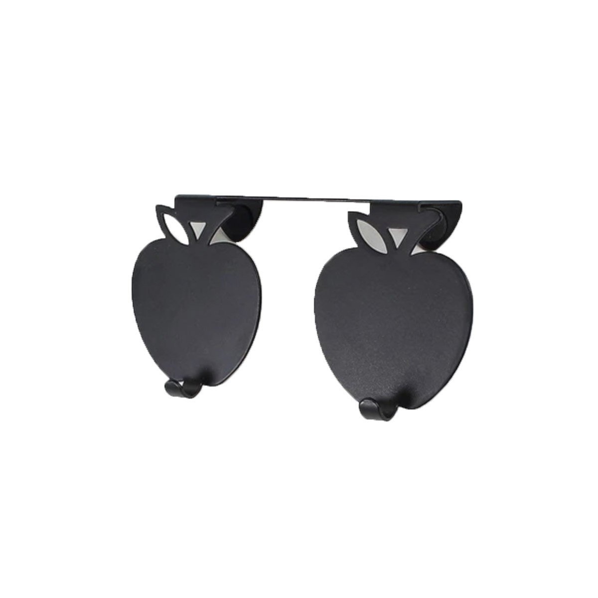 Ganci portasciugamani doppi con decorazione a mela