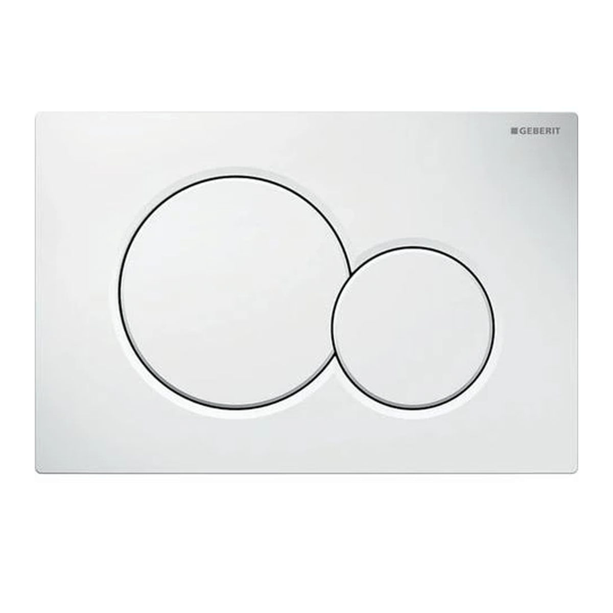 Placca Di Azionamento Doppio Pulsante Geberit "Sigma 01" Bianco Alpino