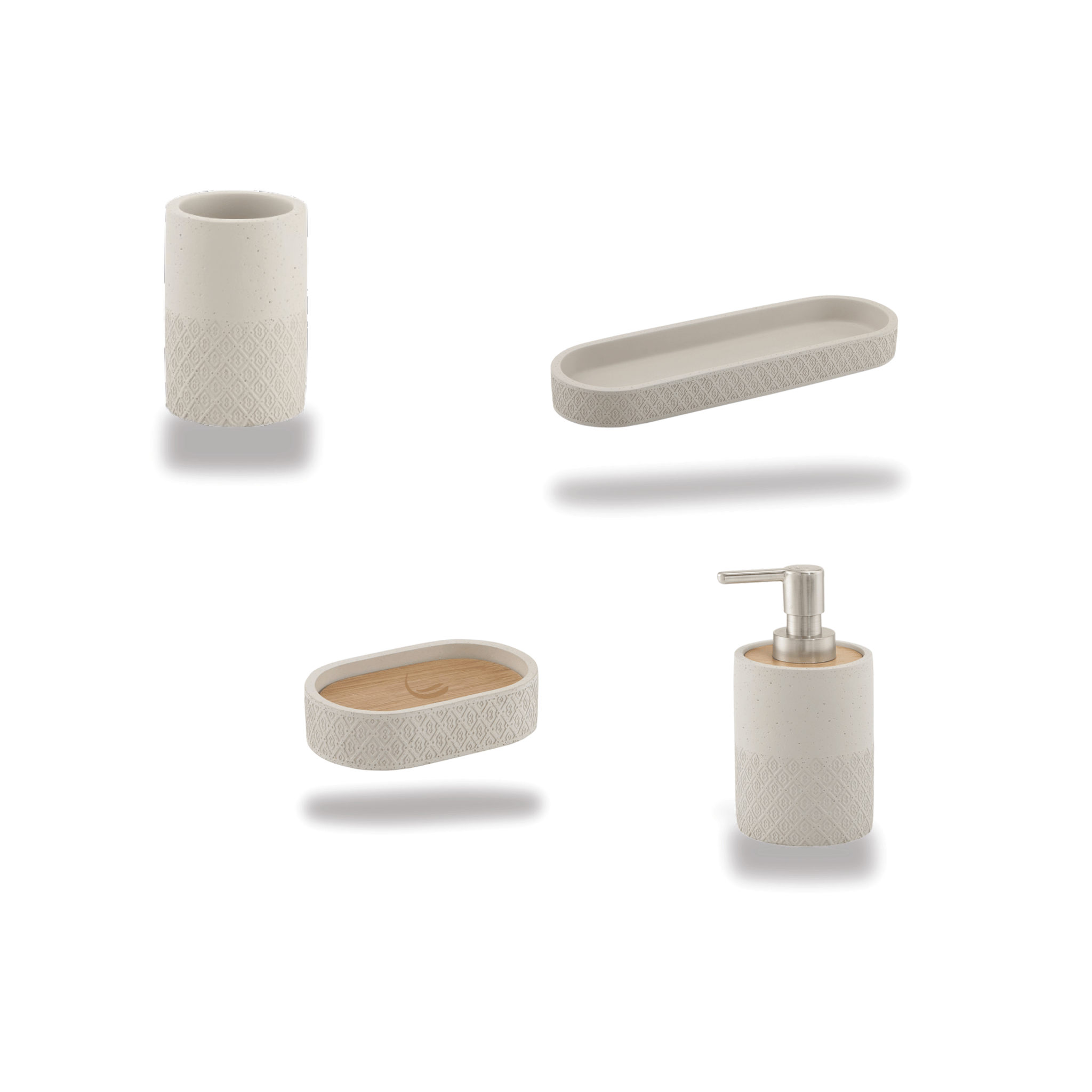 Set 4 Accessori D'Appoggio Gedy "Afrodite" Grigio