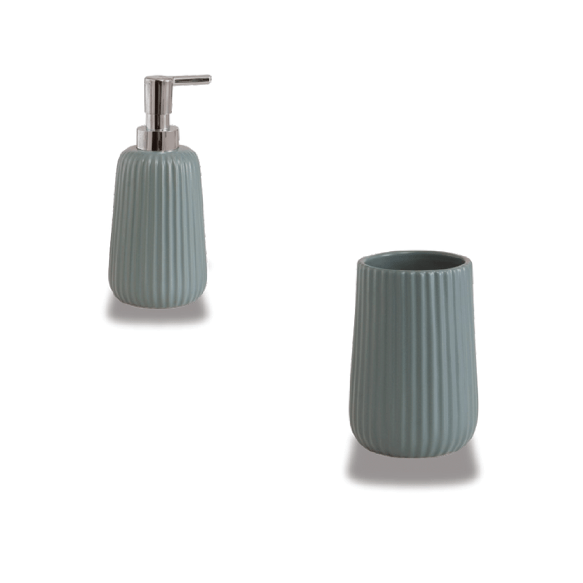 Set 2 Accessori D'Appoggio Gedy "Marika" Azzurro Polvere