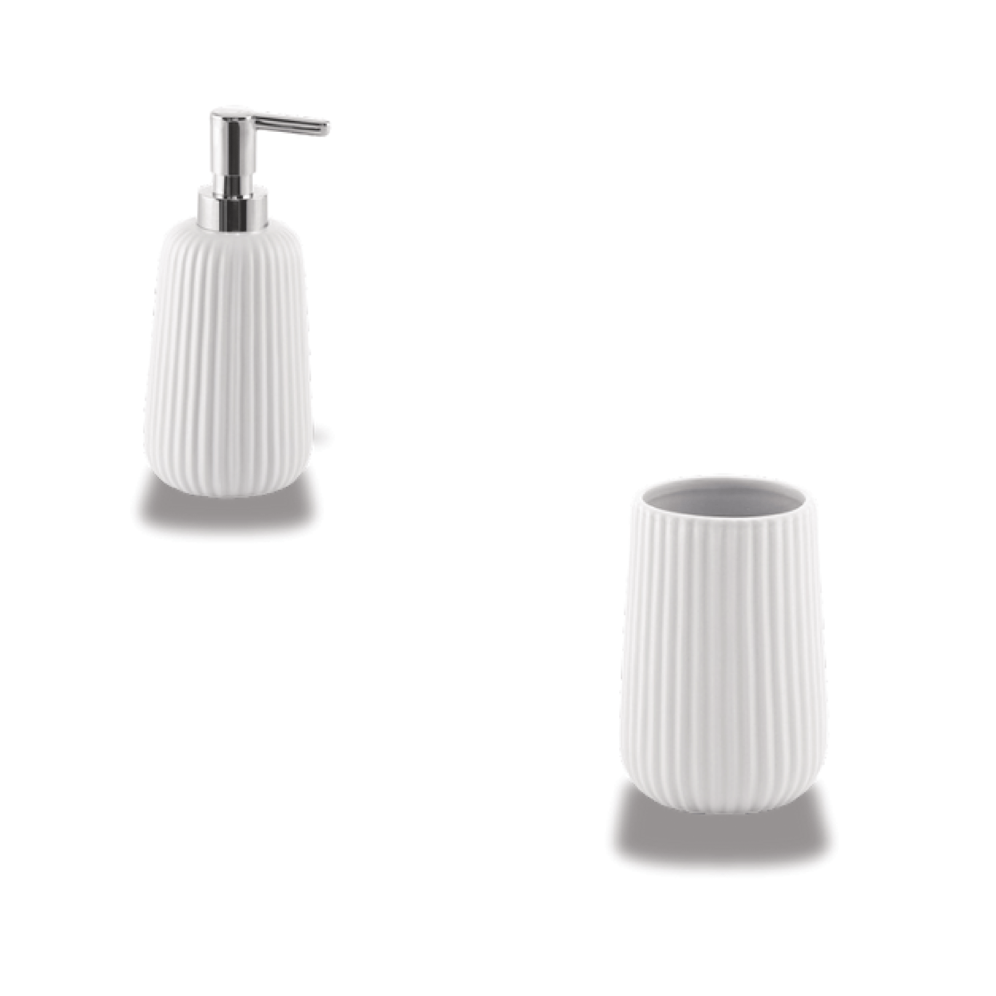 Set 2 Accessori D'Appoggio Gedy "Marika" Bianco