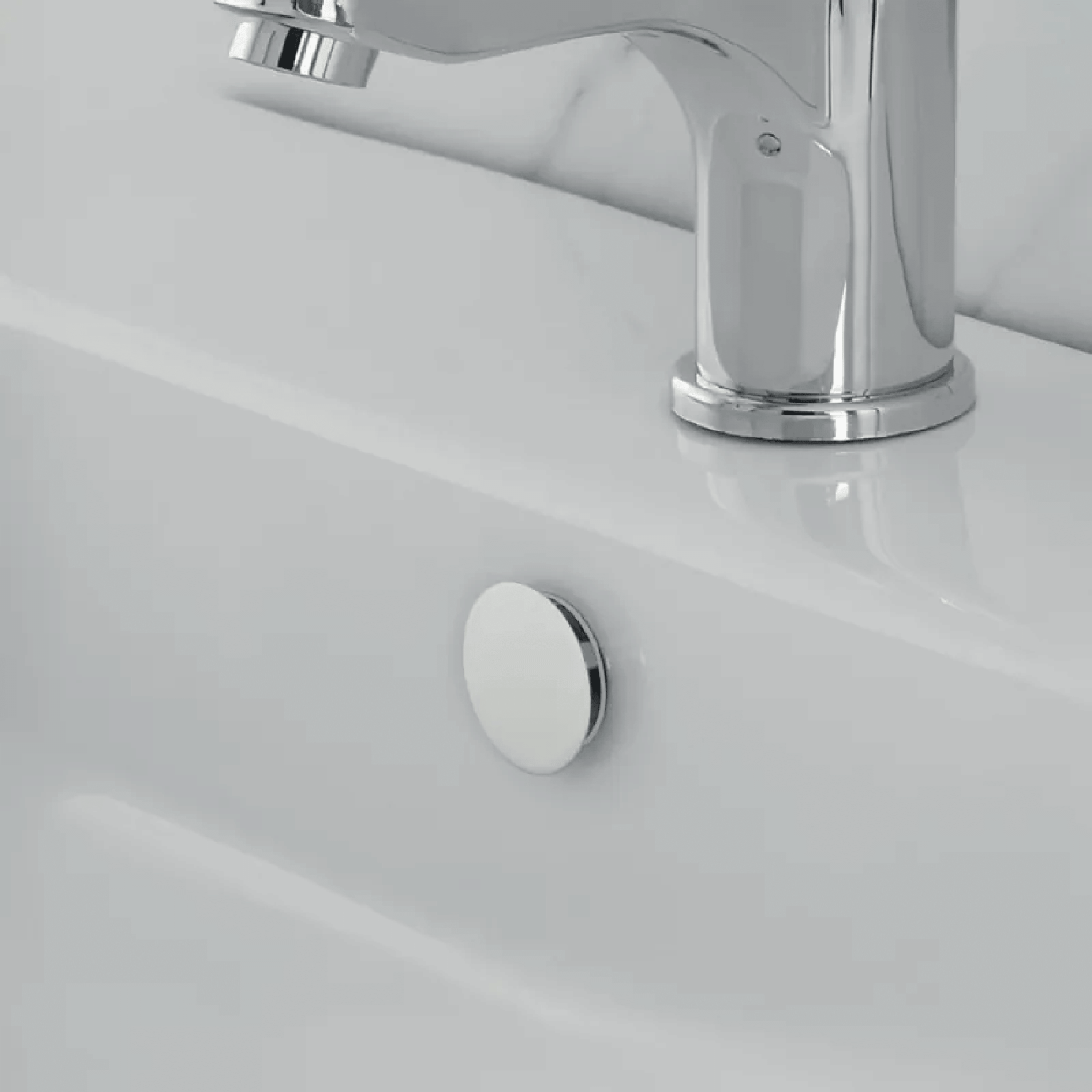 Ghiera Per Troppopieno Lavabo e Bidet Bianco Opaco