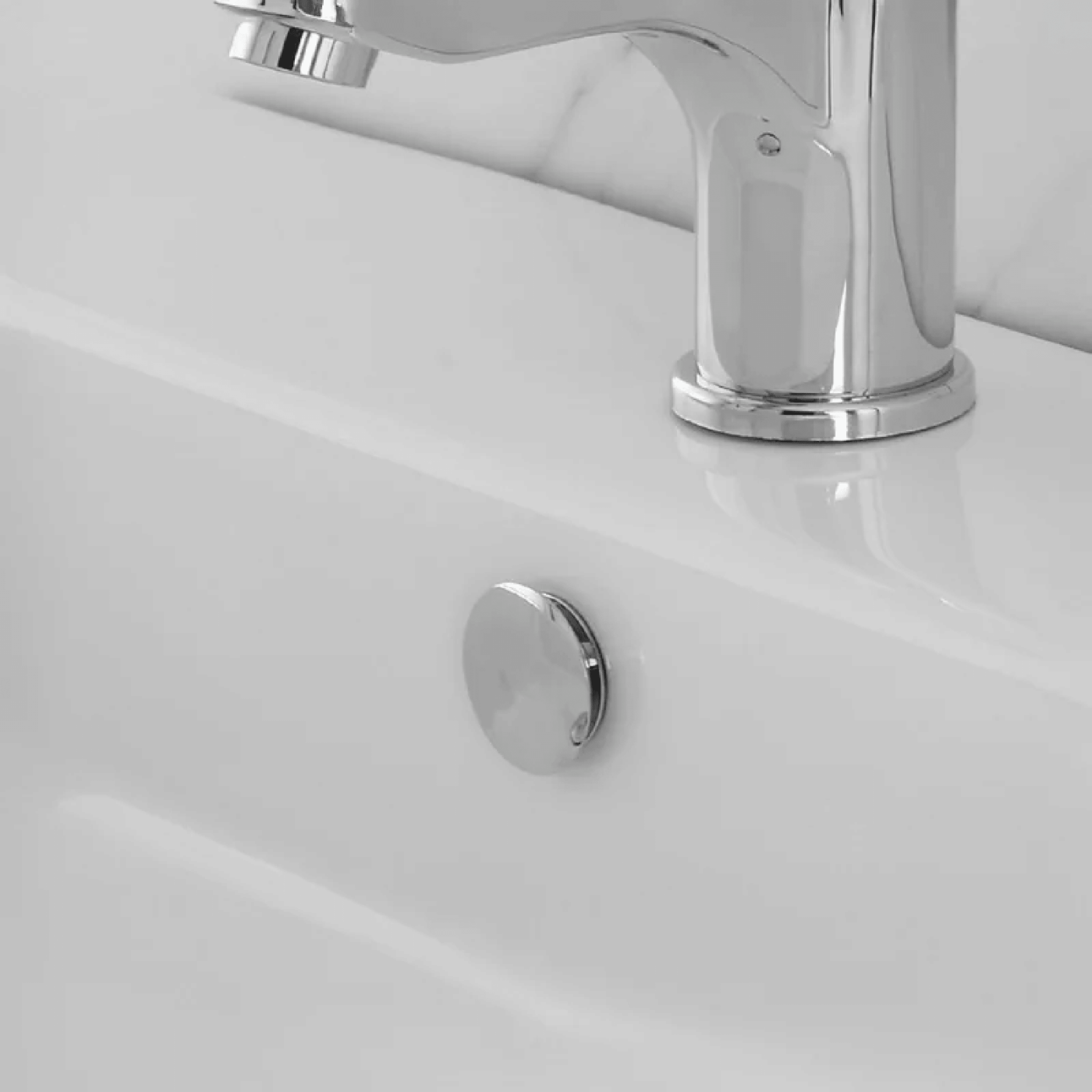 Ghiera Per Troppopieno Lavabo e Bidet Cromo Lucido