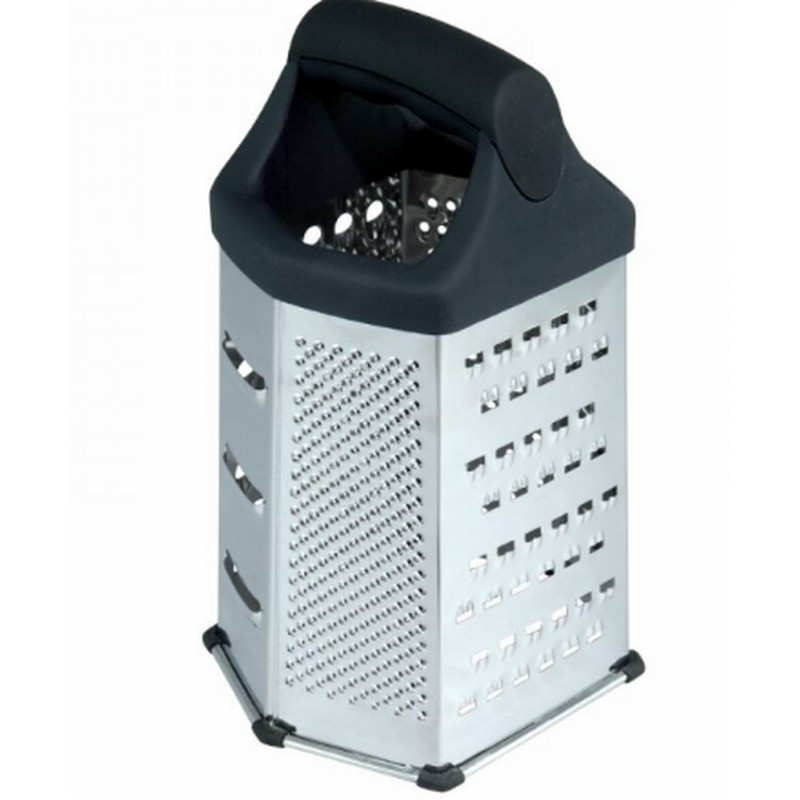 GRATTUGIA UNIVERSALE ACCIAIO INOX 6 FACCE H. 20 CM. MODELLO A TORRE ILSA