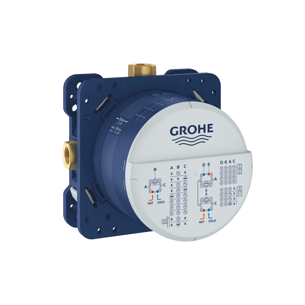 Corpo Incasso Universale a 1/2/3 Vie Grohe "SmartBox"