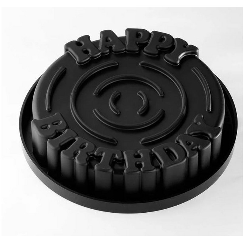 HAPPY BIRTHDAY TORTIERA PAVOCAKE IN SILICONE 190X(H)45 MM PAVONI