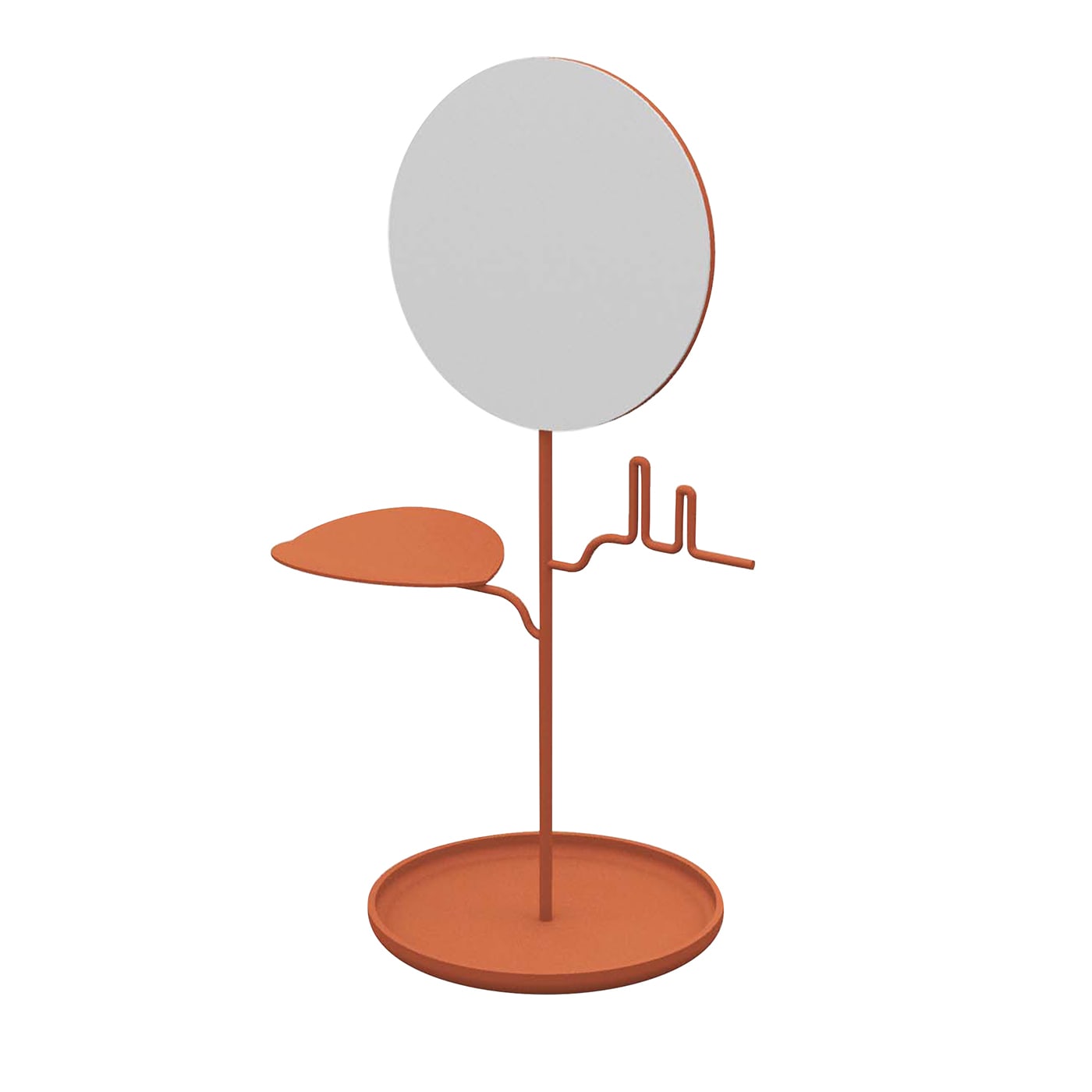 Custode Portagioie in terracotta con specchio