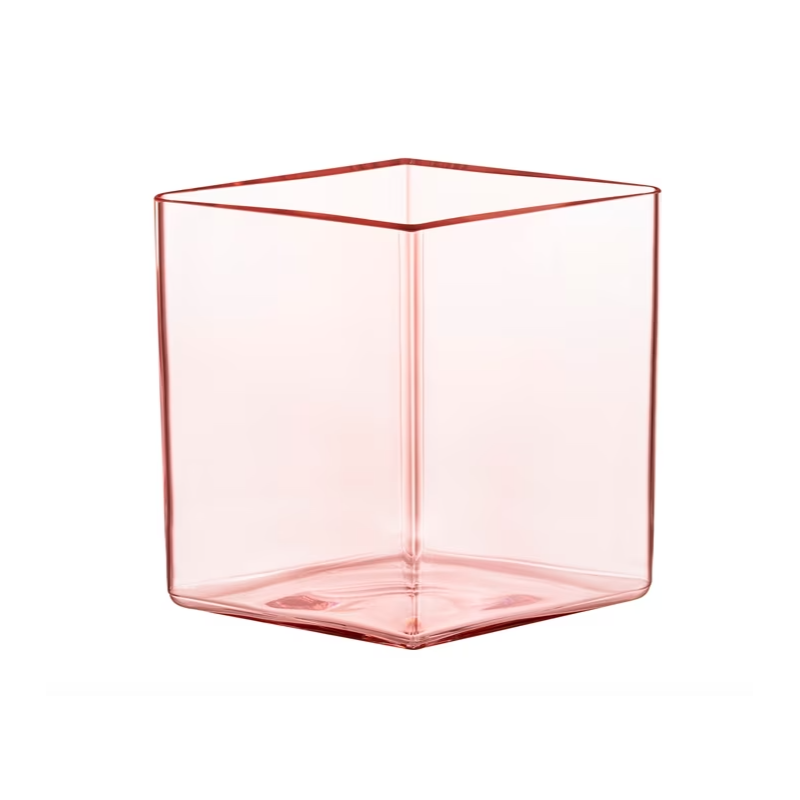 Iittala Ruutu Vase 205x180mm rosa